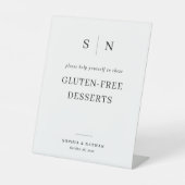Minimaal en chique | Glutenvrije desserts Bruiloft Reclamebord Met Voetstuk (Voorkant)