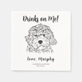 Minimaal en chique | Hond bruiloft servetten (Voorkant)