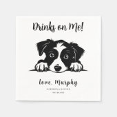 Minimaal en chique | Hond bruiloft servetten (Voorkant)