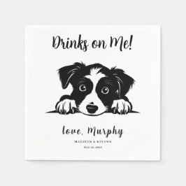 Minimaal en chique | Hond bruiloft servetten
