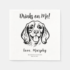 Minimaal en chique | Hond bruiloft servetten