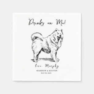 Minimaal en chique   Hond bruiloft servetten