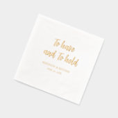 Minimaal en chique | Huwelijk hebben en houden Folie Servetten (Links)