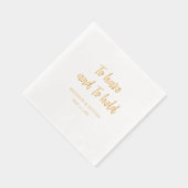 Minimaal en chique | Huwelijk hebben en houden Folie Servetten (Rechts)