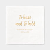 Minimaal en chique | Huwelijk hebben en houden Folie Servetten (Voorkant)