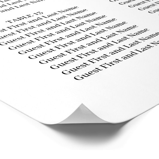 Minimaal en chique | Huwelijkszitgrafiek Poster (Hoek)