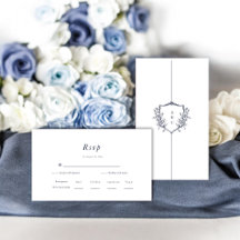 Minimaal en chique | Marine en Witte Bruiloft RSVP