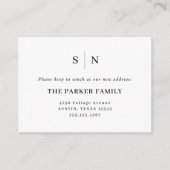 Minimaal en chique | Nieuw adres invoegen Informatiekaartje (Voorkant)