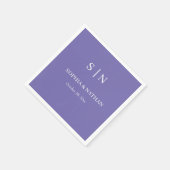 Minimaal en chique | Paarse en witte bruiloft Servet (Hoek)