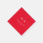 Minimaal en chique rood | bruiloftsservetten servet (Hoek)