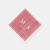 Minimaal en chique | Roze denim stof bruiloft Servet (Hoek)