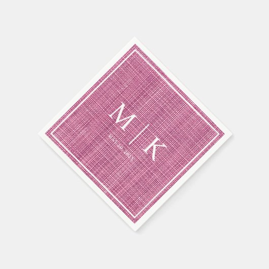 Minimaal en chique | Roze denim stof bruiloft Servet (Hoek)