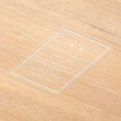 Minimaal en chique | White Border Wedding Acryl Uitnodigingen (Laagn)