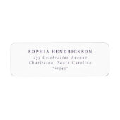 Minimaal en chique | Wit en Paarse Etiket (Voorkant)