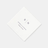 Minimaal en chique | Witte en Paarse bruiloft Servet (Hoek)