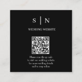 Minimaal en chique | Zwart-wit QR-code Informatiekaartje (Voorkant)