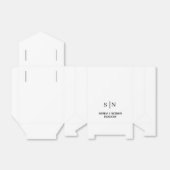 Minimaal en chique | Zwarte bruiloft bedankpas Bedankdoosjes (Uitgevouwen)