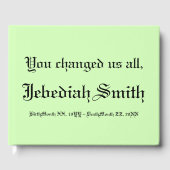 Minimaal en eenvoudig handboek voor sympathieën gastenboek (Voorkant)