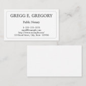 Minimaal en eenvoudig openbaar notarieel Visitekaa Visitekaartje (Voorkant / Achterkant)