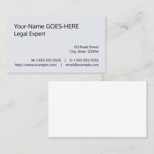 Minimaal en eenvoudig professioneel Visitekaartje (Voorkant / Achterkant)