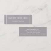 Minimaal en eenvoudig Spaans Visitekaartje van de  (Voorkant / Achterkant)