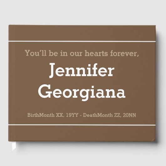 Minimaal en eenvoudig sympathieboek gastenboek (Voorkant)