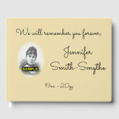 Minimaal en Elegant Memorial Guestbook Gastenboek (Voorkant)