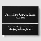 Minimaal en elegant Memories Guestbook Gastenboek (Voorkant)