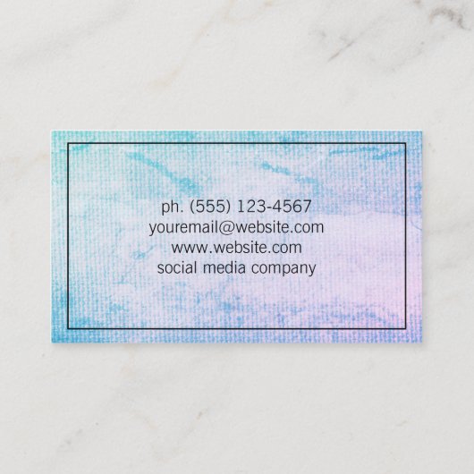 Minimaal en elegant visitekaartje (Achterkant)