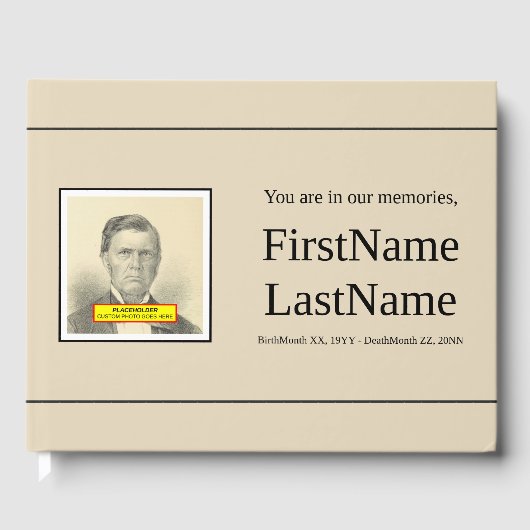 Minimaal en gewoon handboek voor begrafenisservice gastenboek (Voorkant)