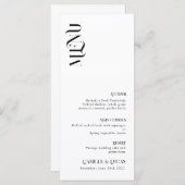 Minimaal en koud zwart en witwentelingsmenu menu (Voorkant / Achterkant)