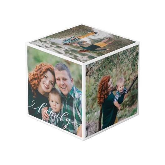 Minimaal en minimaal 5 foto-inkeping in serie kubus (Achter hoekig)