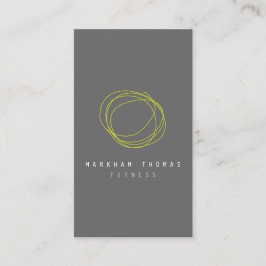 Minimaal en modern Designer Scribble Logo in Limoe Visitekaartje (Voorkant)