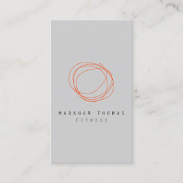 Minimaal en modern Designer Scribble Logo Sinaasap Visitekaartje