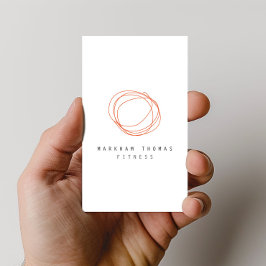 Minimaal en Modern Designer Scribble Sinaasappel Visitekaartje
