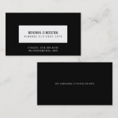 minimaal en modern elegant zwart visitekaartje (Voorkant / Achterkant)