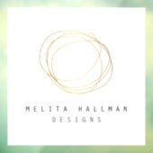 Minimaal en modern gouden ontwerp schetslogo  raamsticker (Vel 3)