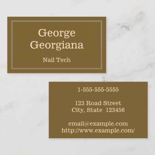 Minimaal en  Nail Tech-Visitekaartje Visitekaartje (Voorkant / Achterkant)