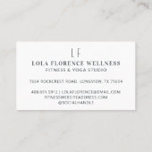 Minimaal en professioneel door Yoga Studio Fitness Visitekaartje (Achterkant)