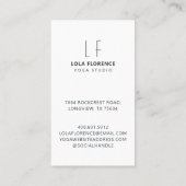 Minimaal en professioneel door Yoga Studio Fitness Visitekaartje (Achterkant)