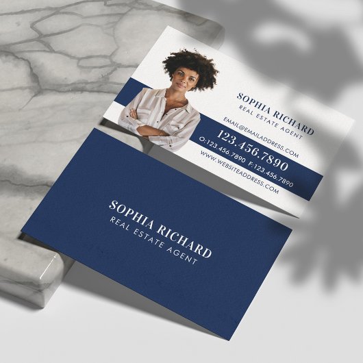 Minimaal en professioneel fotoportret visitekaartje