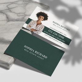 Minimaal en professioneel fotoportret visitekaartje