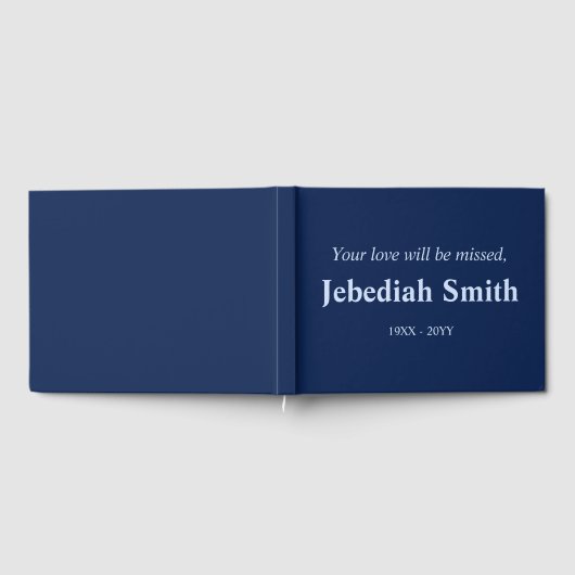 Minimaal en rouwbaar Memorial Guest Book Gastenboek (Volledig)