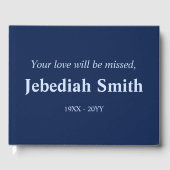 Minimaal en rouwbaar Memorial Guest Book Gastenboek (Voorkant)