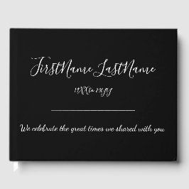 Minimaal en rouwbaar Memorial Guestbook Gastenboek