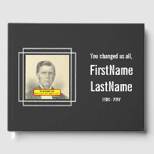 Minimaal en rouwbaar Memorial Guestbook