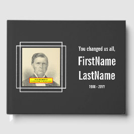 Minimaal en rouwbaar Memorial Guestbook Gastenboek