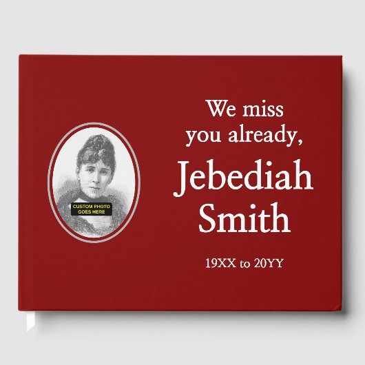 Minimaal en rouwend sympathieboek gastenboek (Voorkant)