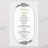 Minimaal en Script Calligraphy Wedding Program (Achterkant)