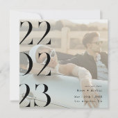 Minimaal en zwart-wit Opslaan datum (Voorkant)